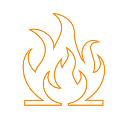line fire flame icon set