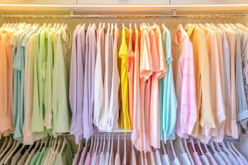 Pastel Panache: The Allure of a Perfectly Arranged Closet