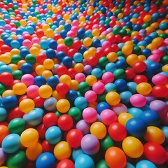 Fototapeta na wymiar The colorful plastic balls that are in the ball pits for children to play