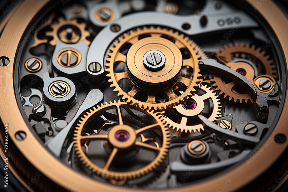 Poster a gears mechanism turning smoothly, depicting the seamless integration and functionality of a well-e