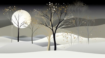Simple pleasures - a walk on a winter night amid fresh fallen snow