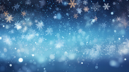 Festive snowflake background with beautiful design and space for text