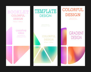 Colorful geometric shape gradient. Covers with blur. The idea of a banner, brochure, catalog, or booklet. A template for creative design