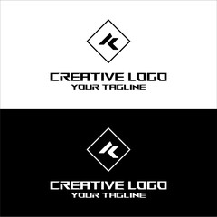 creative letter logo ak desain vektor