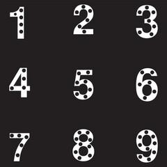 Bullet Point or Circle Number icon symbol sign, vector illustration