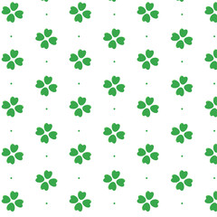 color vector seamless pattern with clover for st. patrick's day