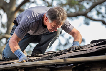 Homeowner Tackling Roof Replacement