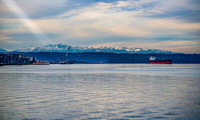 Tanker Ship And Mountains 3