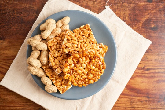 Palanqueta, typical Mexican sweet peanut crunchy palanqueta