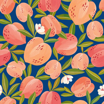 Peach Pattern, Fruits Pattern