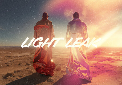 Film Burn Light Leak Photo Effect Overlay Mockup With Generative AI Preview 