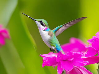 Photo colorful hummingbird in costa rica, central america generative ai