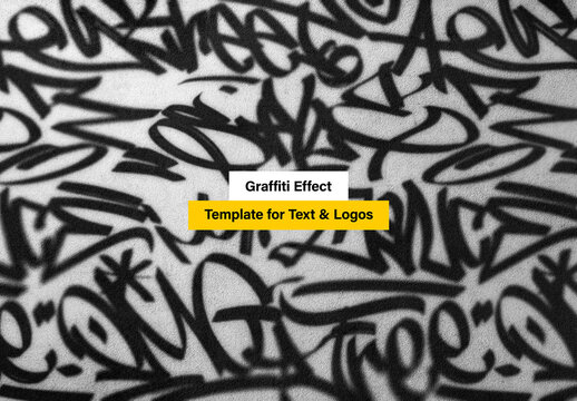 Urban Graffiti Spray Text And Logo Effect Mockup