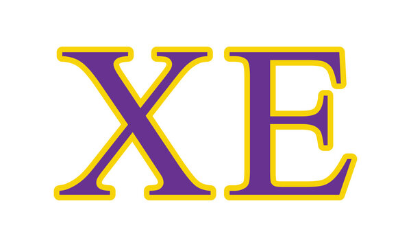 Chi Epsilon greek letter, XEgreek letters, XE