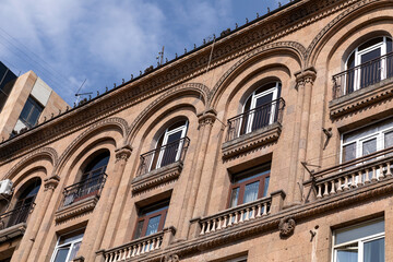 Fototapeta na wymiar Facade of a building. Erevan