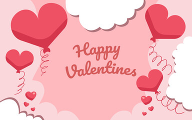vector flat valentine's day background