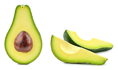 Fresh organic avocado isolated