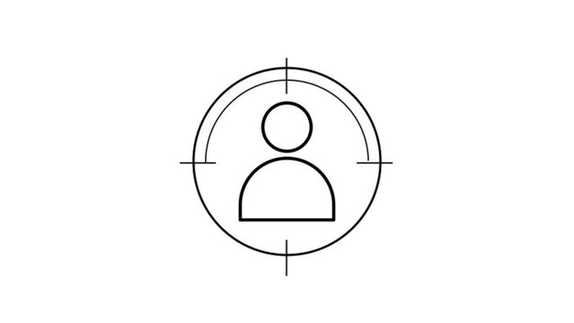 Digital Capture icon, center focus symbol .