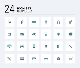 24 TECHNOLOGY ICON SET