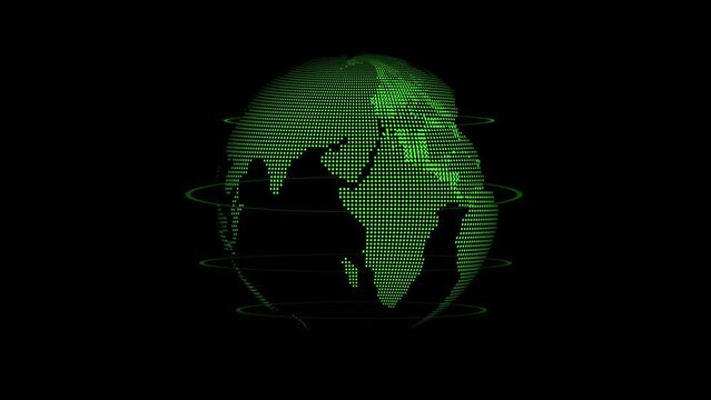 Global technology world map, flat Earth, globe world map icon, 3d rendering background