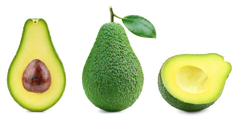 Fresh organic avocado isolated