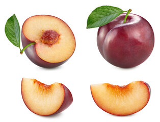 Fresh organic plum isolated