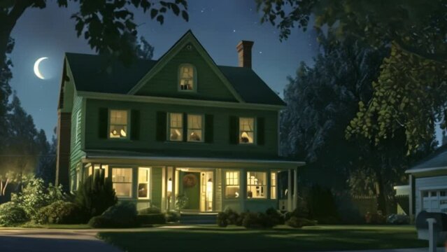 house in the night