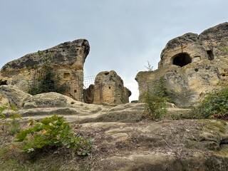 Wanderer an den Klusfelsen bei Halberstadt