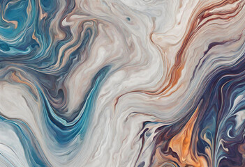 Elegant Chromatic Flows: Fine Intricate Marble-Like Patterns of Colorful Paint with a Graceful Wavy Structure – Stunning Background Artistry