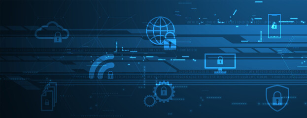 Technology Network Vector Background.. Science and technology presentation background. Big data connectivity software development wallpaper