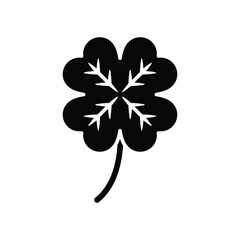 4 leaf clover icon vector design template simple and clean