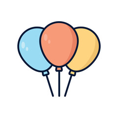 balloons icon vector design template simple and clean