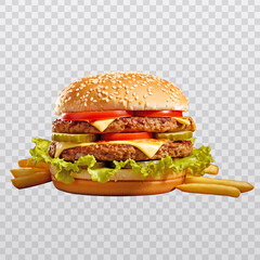 a burger with bacon, cheese, and bacon on it