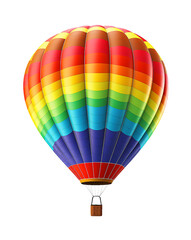 hot air balloon isolated on transparent or white background