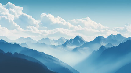 Fototapeta na wymiar Stunning mountains, panoramic mountains PPT background