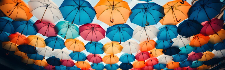 colorful texture with umbrellas