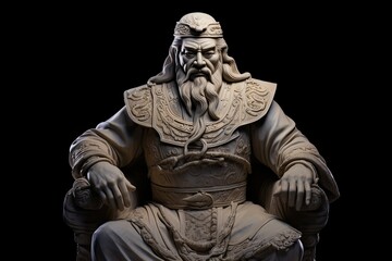 Gengis Khan sitting statue.