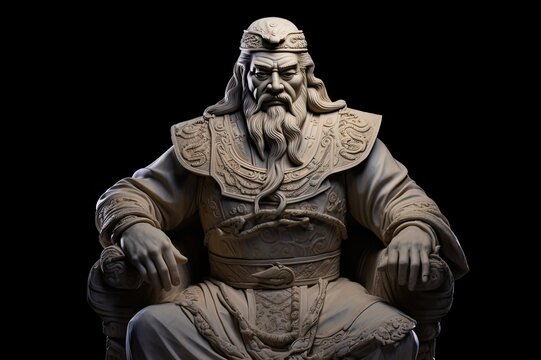 Gengis Khan sitting statue.
