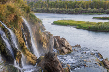 Fall Creek Falls Along the Snake River in Idaho in Autumn