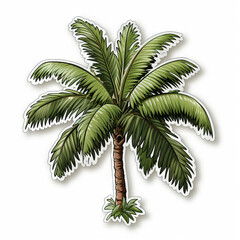 Hand-Drawn Tropical Palm Tree Illustration

