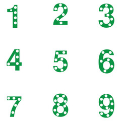 Bullet Point or Circle Number icon symbol sign, vector illustration