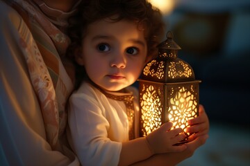 Ramadan, child is holding a lantern