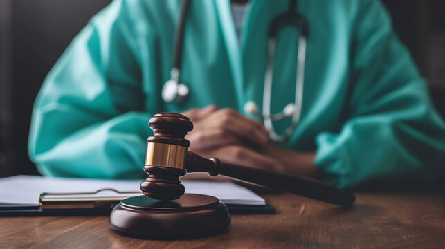 Medical Malpractice and Healthcare Law: Scenes from legal cases involving medical errors or negligence, highlighting accountability in the healthcare sector