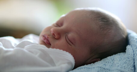 Beautiful sleeping baby portrait napping