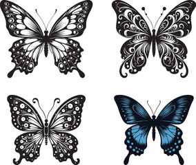 Butterfly Silhouette Vector Art