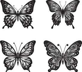 Butterfly Silhouette Vector Art