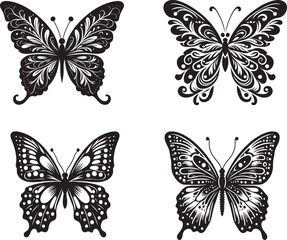 Butterfly Silhouette Vector Art