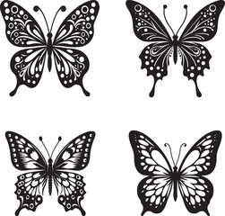 Butterfly Silhouette Vector Art