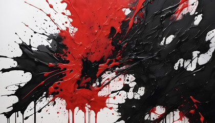 Red black ink splash abstract background. Creative Blurred Effect Trend Design