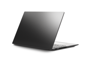 Laptop isolated on white background, back view